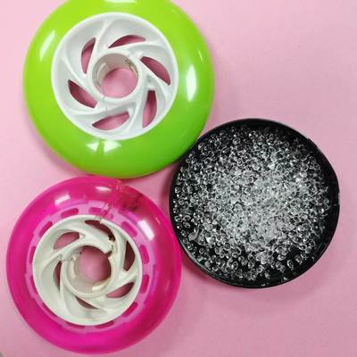 TPU hammaddesi Caster için İyi sertlik: Şore 74-85D Seçim için Kullanım Direnci, Korozyona Direnci. Uzun ömür, Düşük / Yüksek Sıcaklığa Direniş, Kaykaylar için İyi Seçim